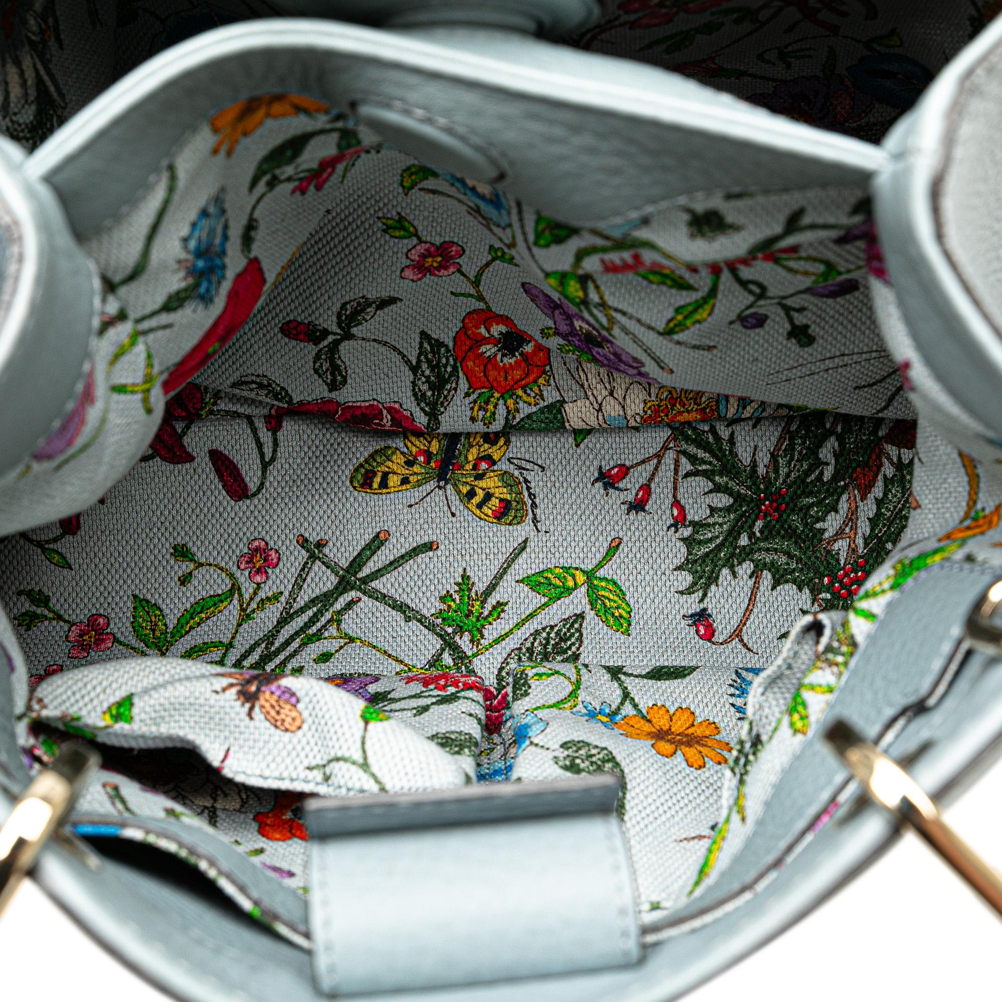 Gucci Small Calfskin Bamboo Shopper Satchel
