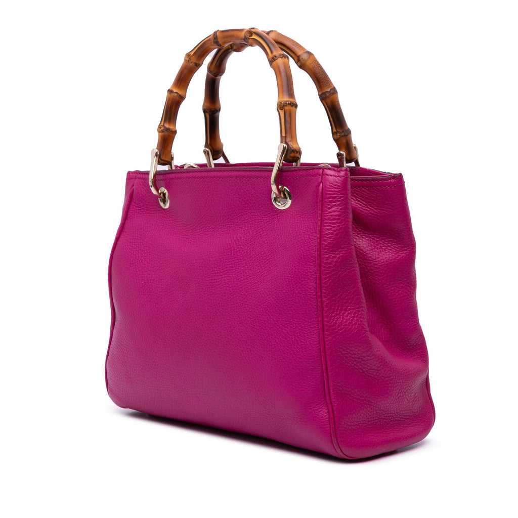 Gucci Small Calfskin Bamboo Shopper Satchel