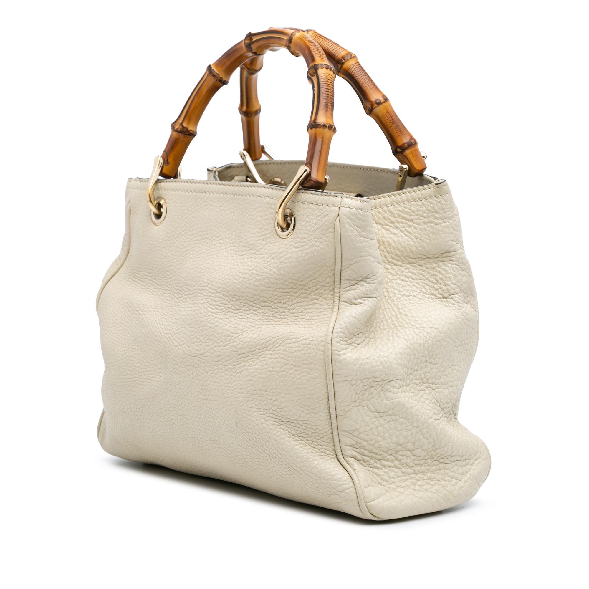 Gucci Small Calfskin Bamboo Shopper Satchel