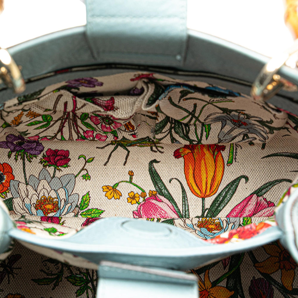 Gucci Small Calfskin Bamboo Shopper Satchel