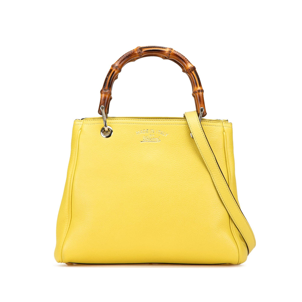 Gucci Small Calfskin Bamboo Shopper Satchel