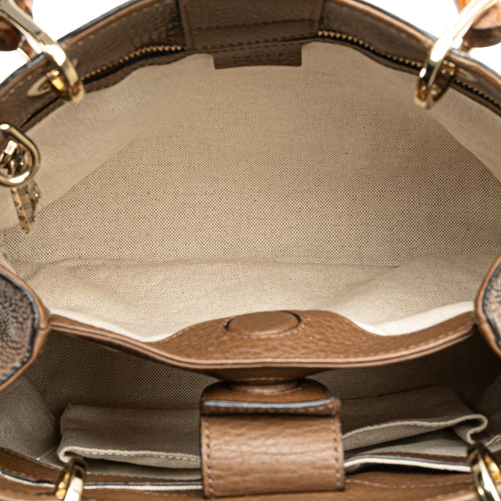 Gucci Small Calfskin Bamboo Shopper Satchel