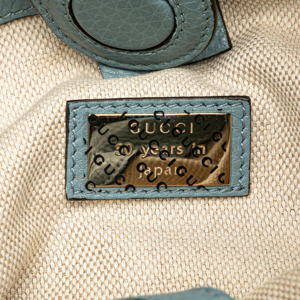 Gucci Small Canvas Flora Bamboo Shopper Satchel