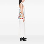 Gucci Small Canvas Flora Bamboo Shopper Satchel