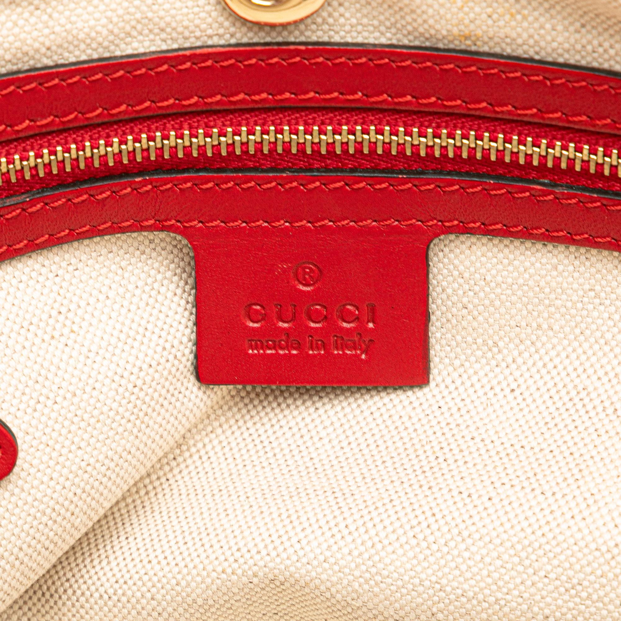 Gucci Small Diamante Leather Craft Tote