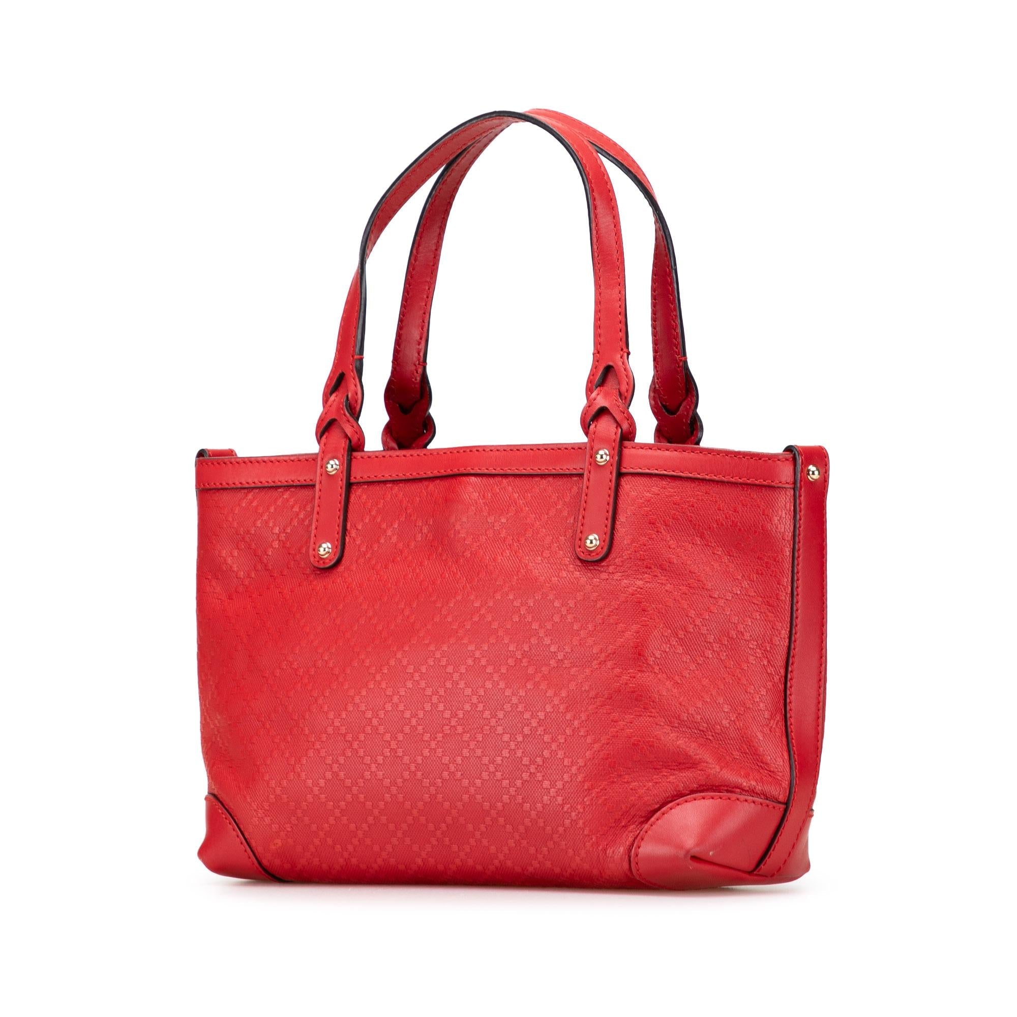 Gucci Small Diamante Leather Craft Tote
