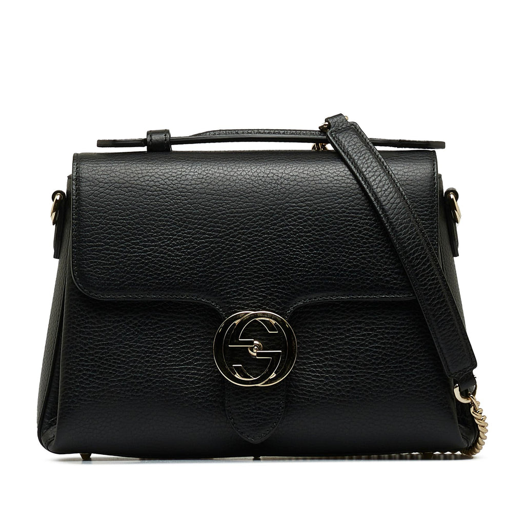 Gucci Small Dollar Calf Interlocking G Satchel (SHG-Wq7x11)