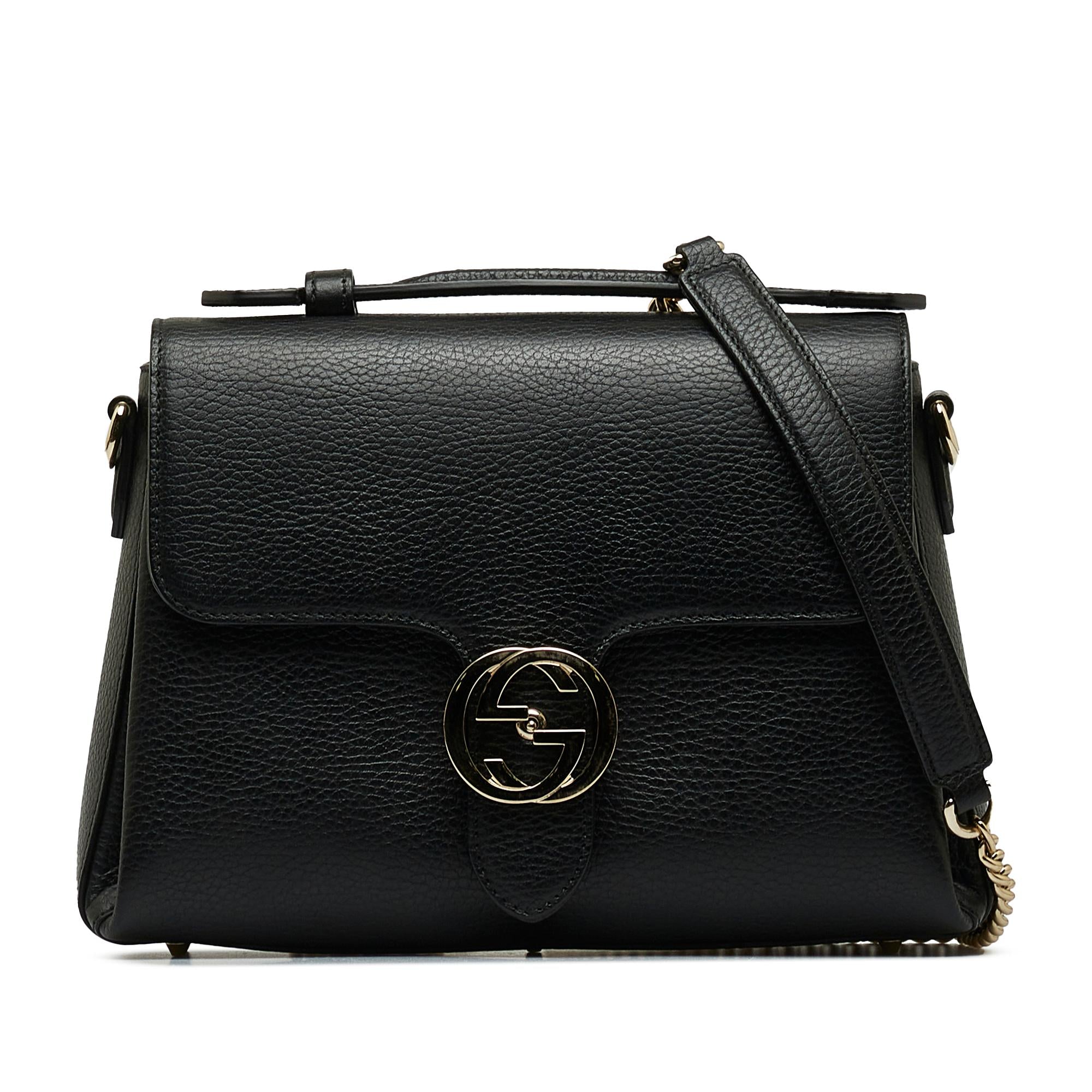 Gucci Small Dollar Calf Interlocking G Satchel (SHG-Wq7x11)