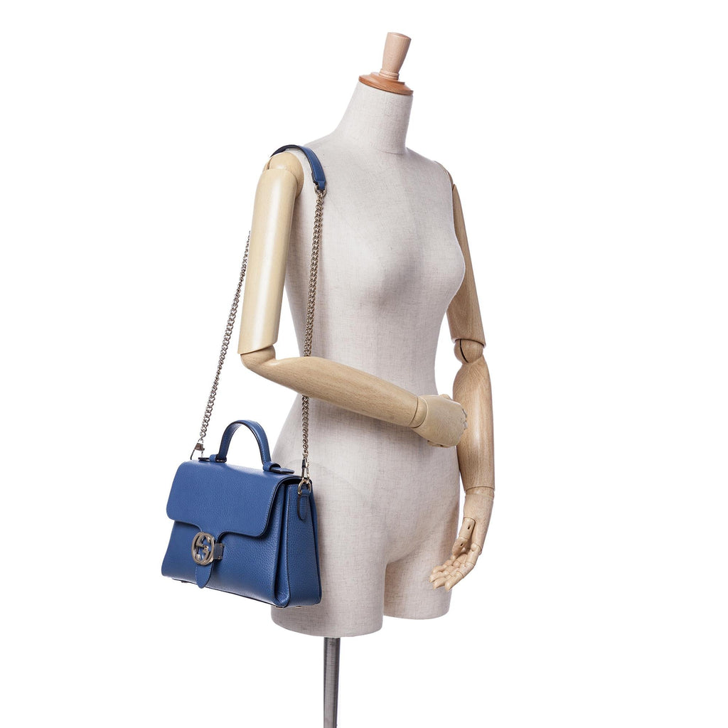 Gucci Small Dollar Calf Interlocking G Satchel