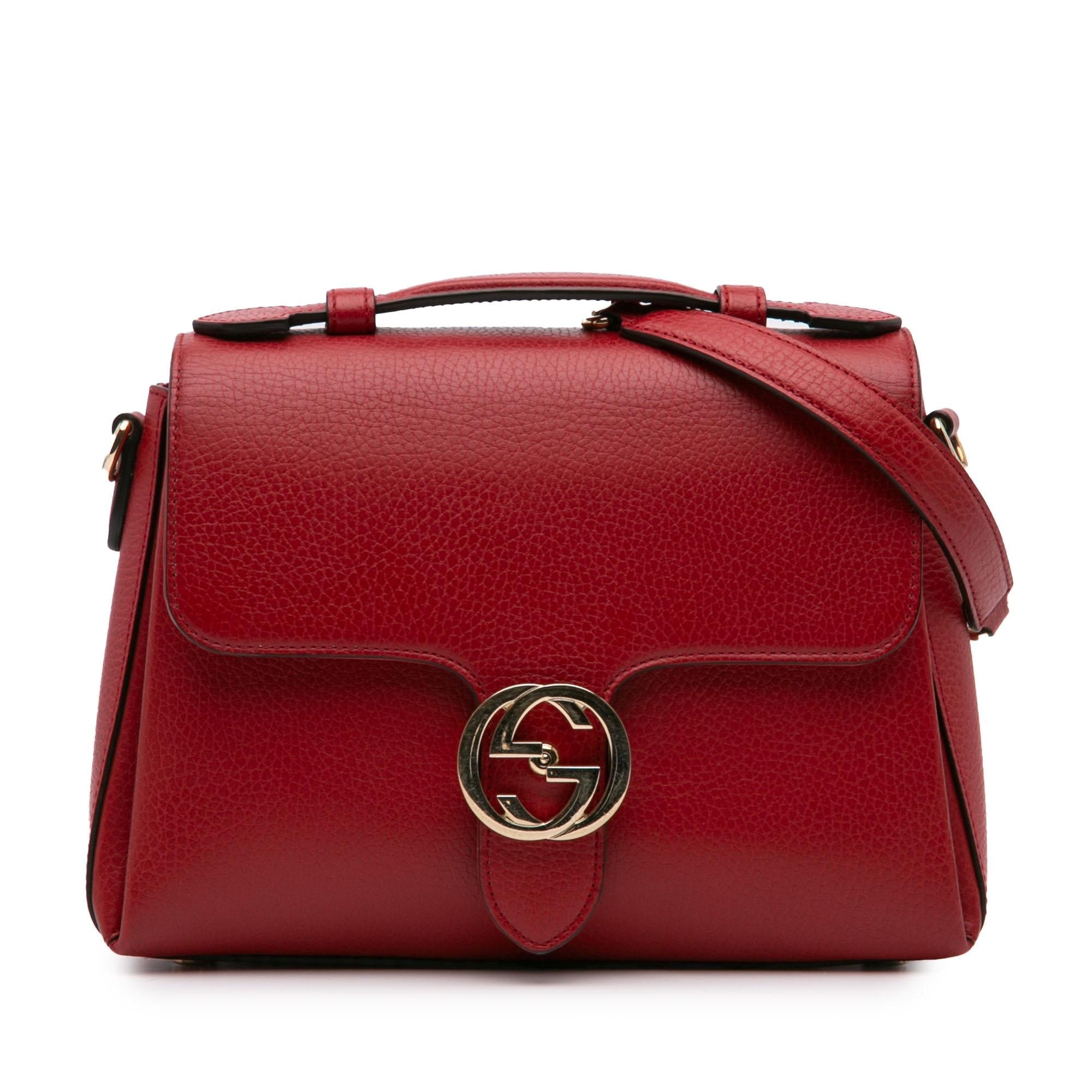 Gucci Small Dollar Calf Interlocking G Satchel