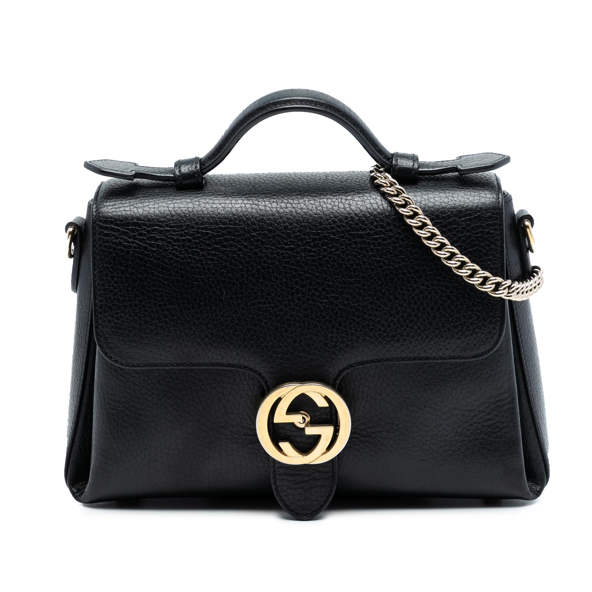 Gucci Small Dollar Calf Interlocking G Satchel