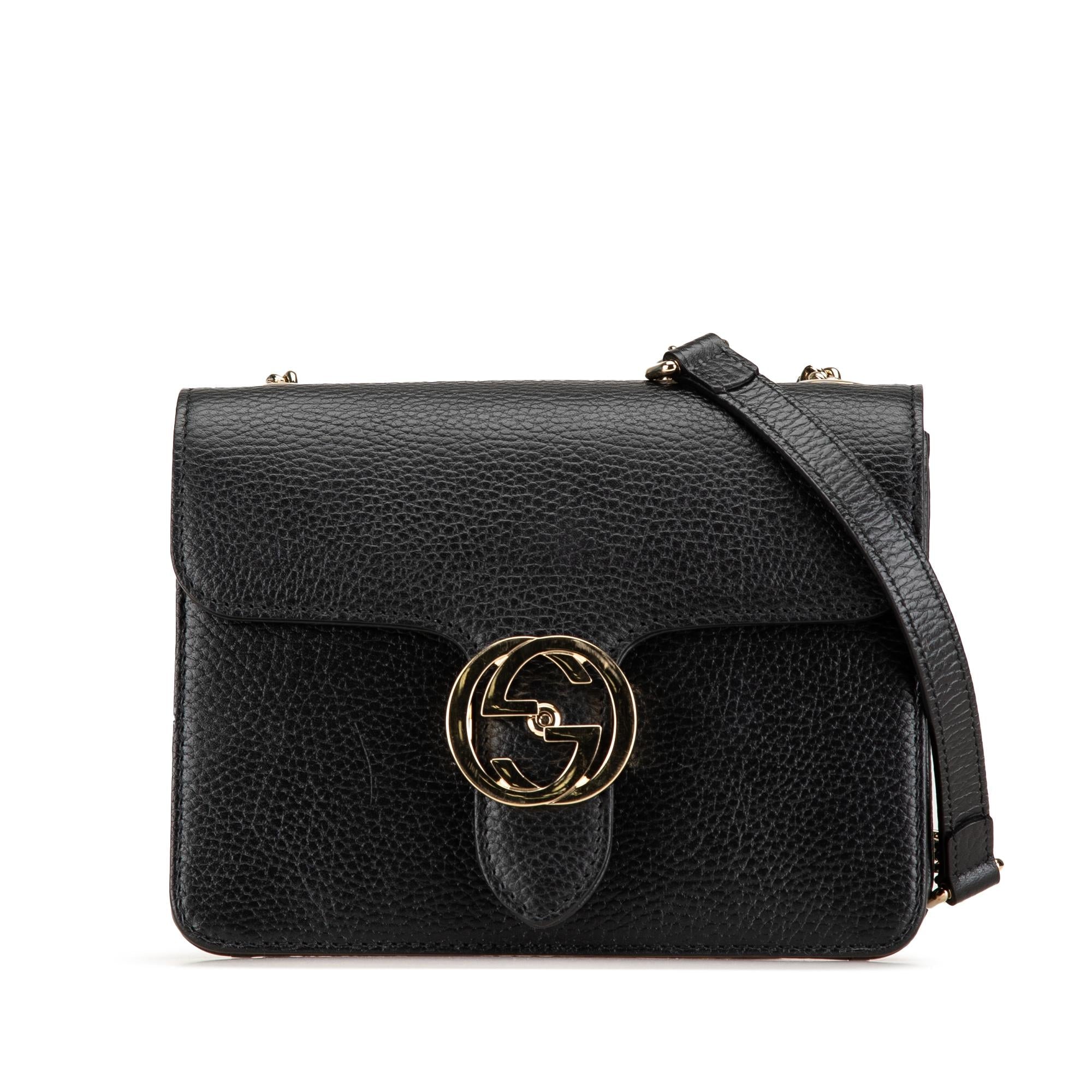 Gucci Small Dollar Calfskin Interlocking G Crossbody (SHG-bDu7A6)