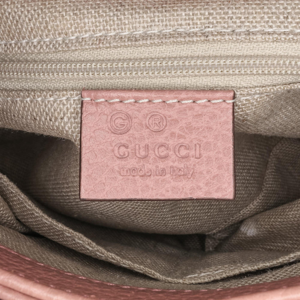Gucci Small Dollar Leather Interlocking G Satchel
