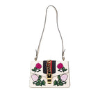 Gucci Small Floral Embroidered Leather Sylvie Crossbody