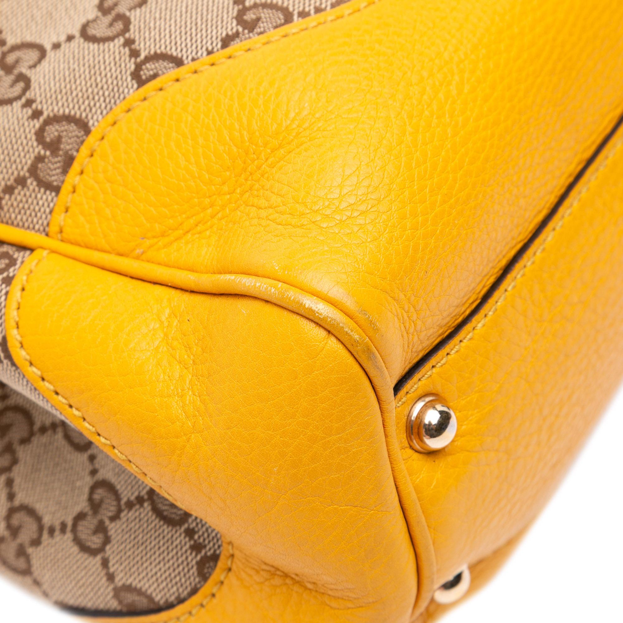 Gucci Small GG Canvas Diana Bamboo Top Handle Tote