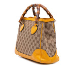Gucci Small GG Canvas Diana Bamboo Top Handle Tote