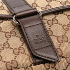 Gucci Small GG Canvas Double Buckle Flap Messenger Bag