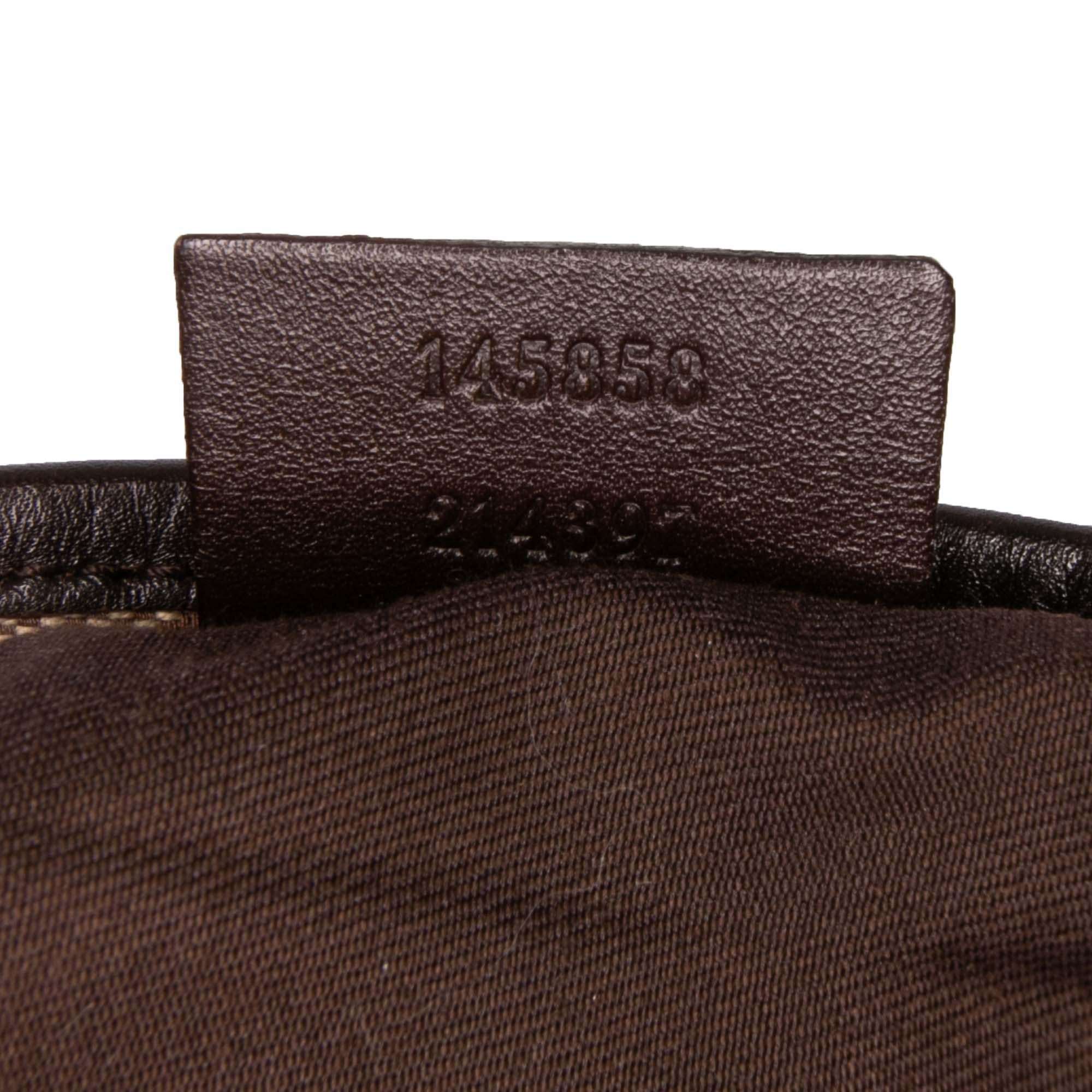 Gucci Small GG Canvas Double Buckle Flap Messenger Bag