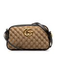 Gucci Small GG Canvas Marmont Matelasse Camera Bag (SHG-8k8jfb)