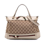 Gucci Small GG Canvas Web Mayfair Satchel