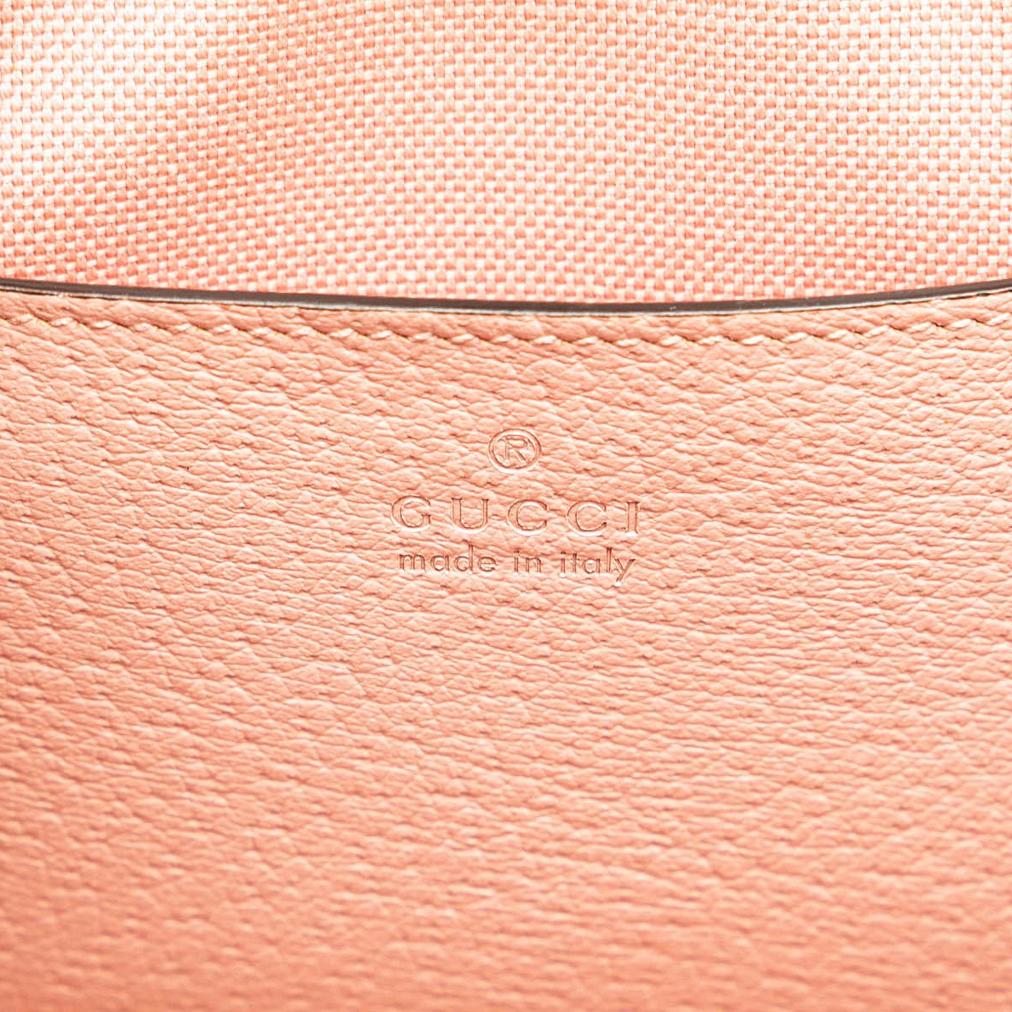 Gucci Small GG Denim Embroidery Ophidia Satchel