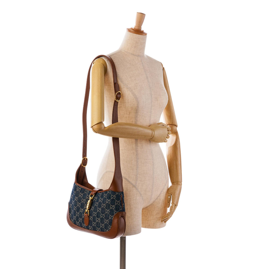 Gucci Small GG Denim Jackie 1961 (SHG-2taylF)