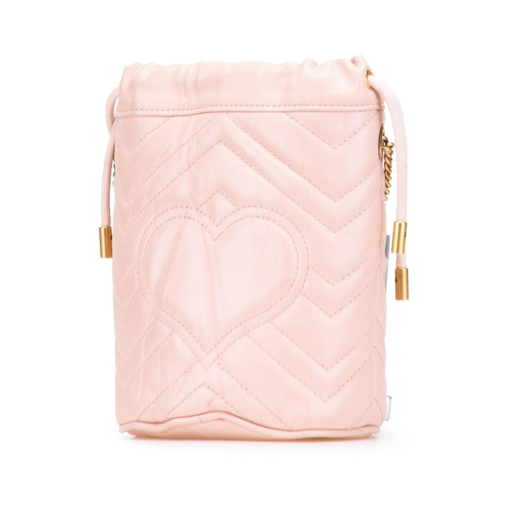 Gucci Small GG Marmont Leather Matelasse Bucket Bag
