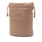 Gucci Small GG Marmont Leather Matelasse Bucket Bag