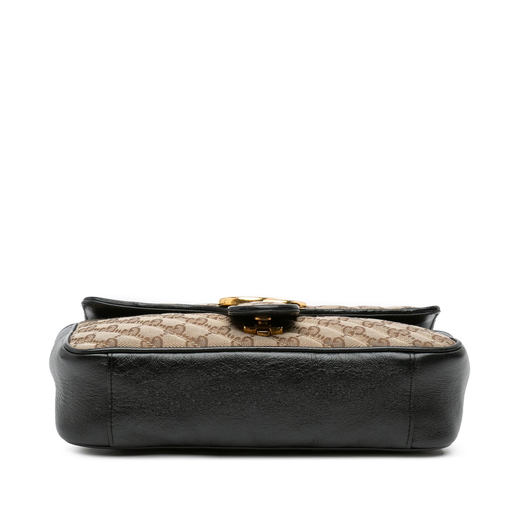 Gucci Small GG Marmont Matelasse Canvas Flap Crossbody