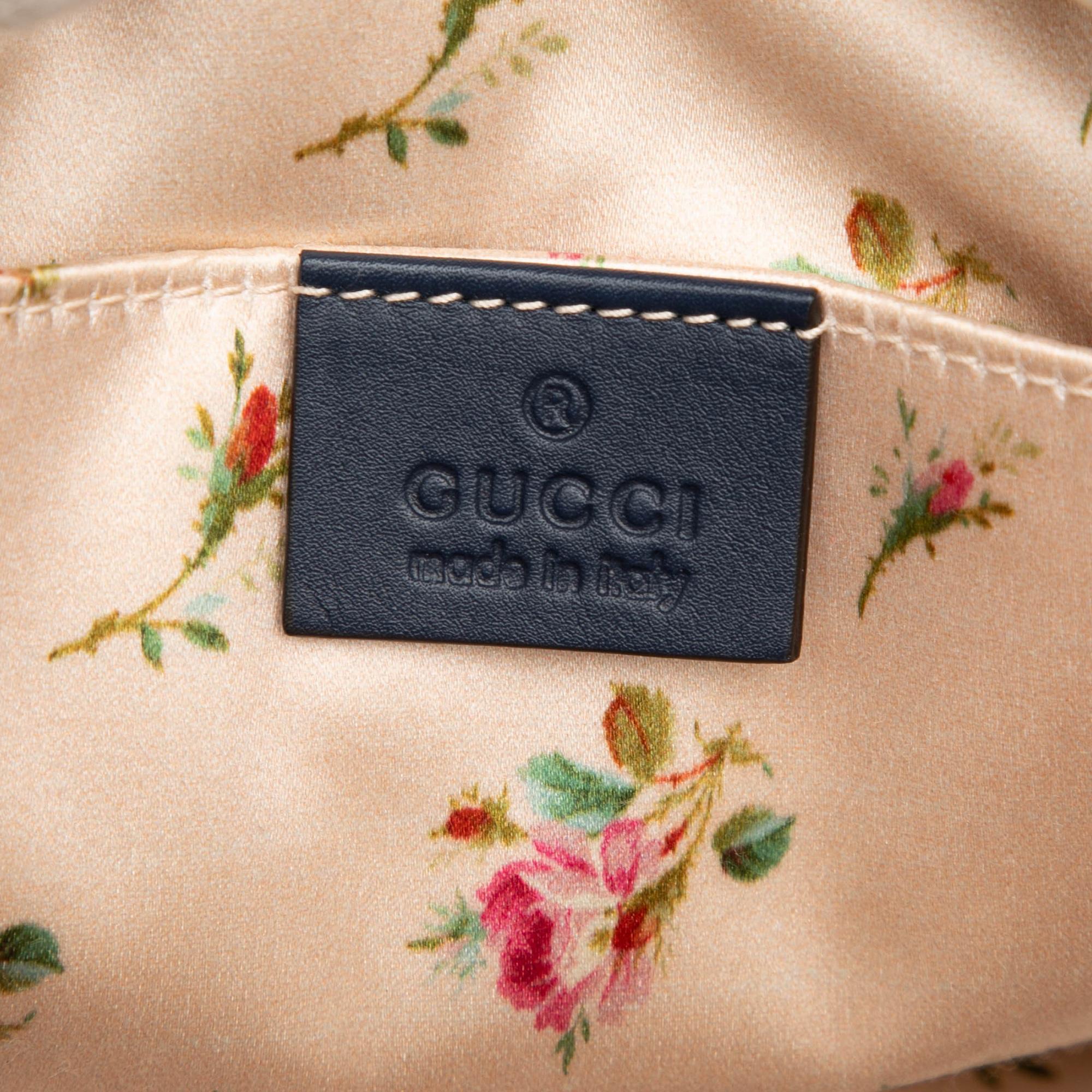 Gucci Small GG Marmont Matelasse Denim Pearly Crossbody
