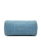 Gucci Small GG Marmont Matelasse Denim Pearly Satchel