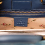 Gucci Small GG Marmont Matelasse Denim Pearly Satchel