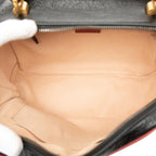 Gucci Small GG Marmont Matelasse Diagonal Leather Torchon Bamboo Satchel