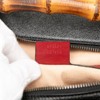Gucci Small GG Marmont Matelasse Diagonal Leather Torchon Bamboo Satchel
