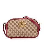 Gucci Small GG Marmont Matelasse GG Canvas and Leather Crossbody
