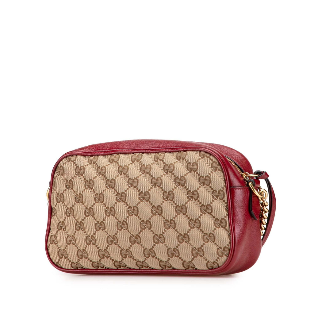 Gucci Small GG Marmont Matelasse GG Canvas and Leather Crossbody