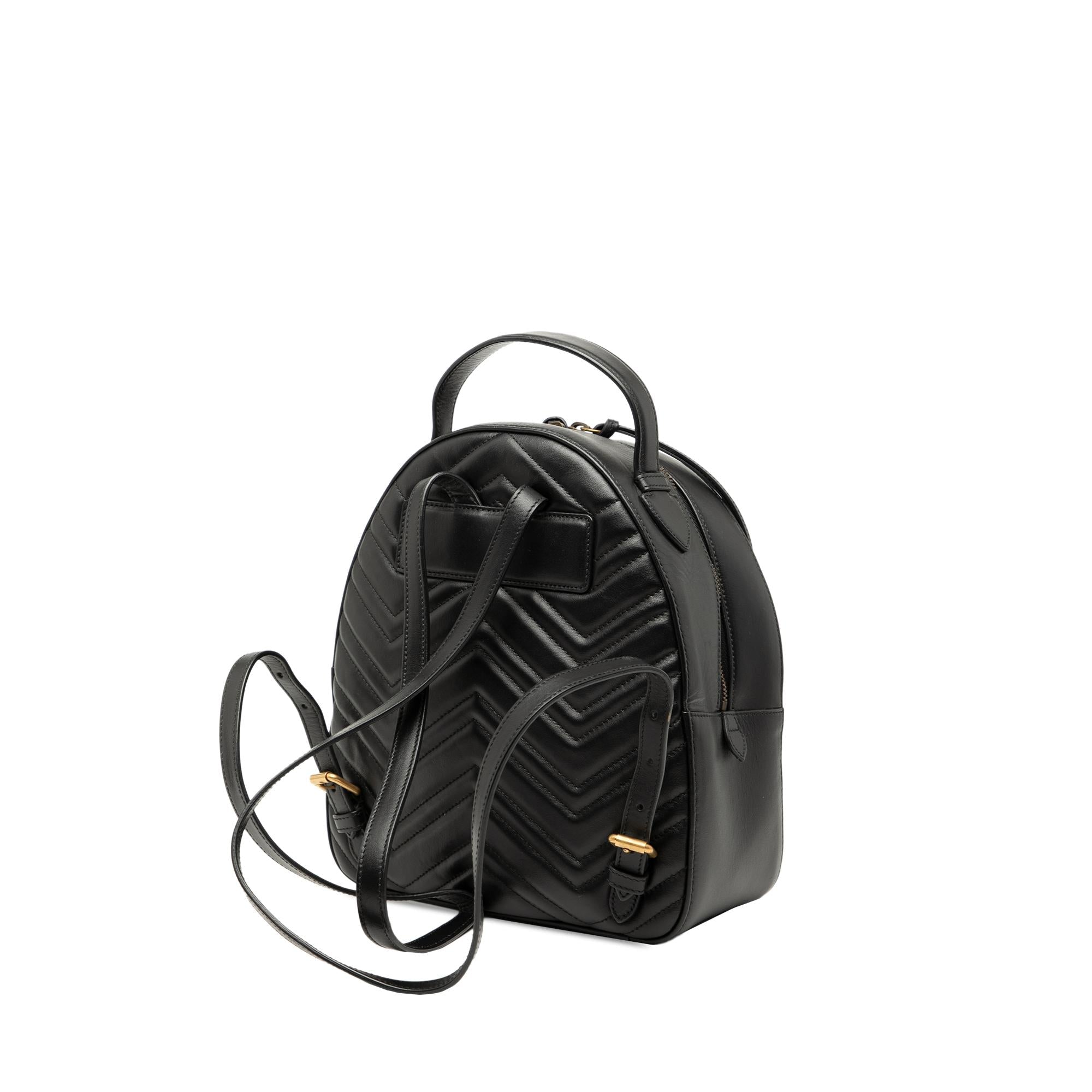 Gucci Small GG Marmont Matelasse Leather Animalier Backpack