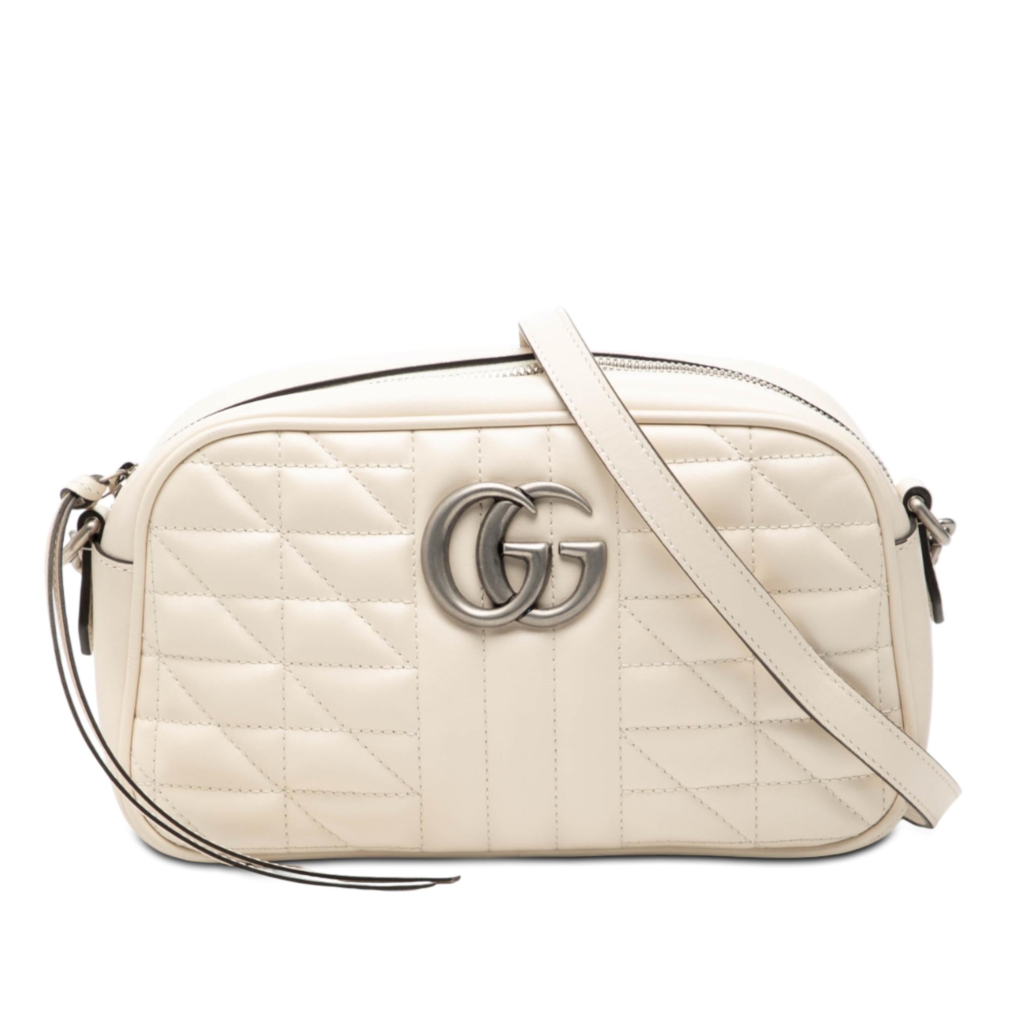 Gucci Small GG Marmont Matelasse Leather Aria Crossbody
