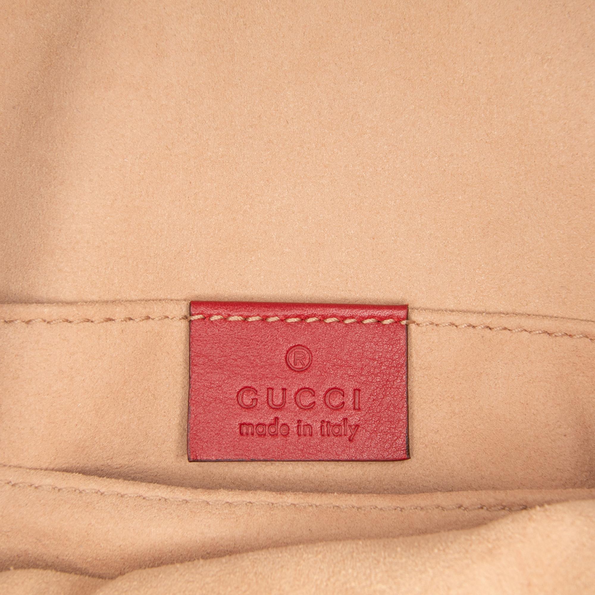 Gucci Small GG Marmont Matelasse Leather Belt Bag
