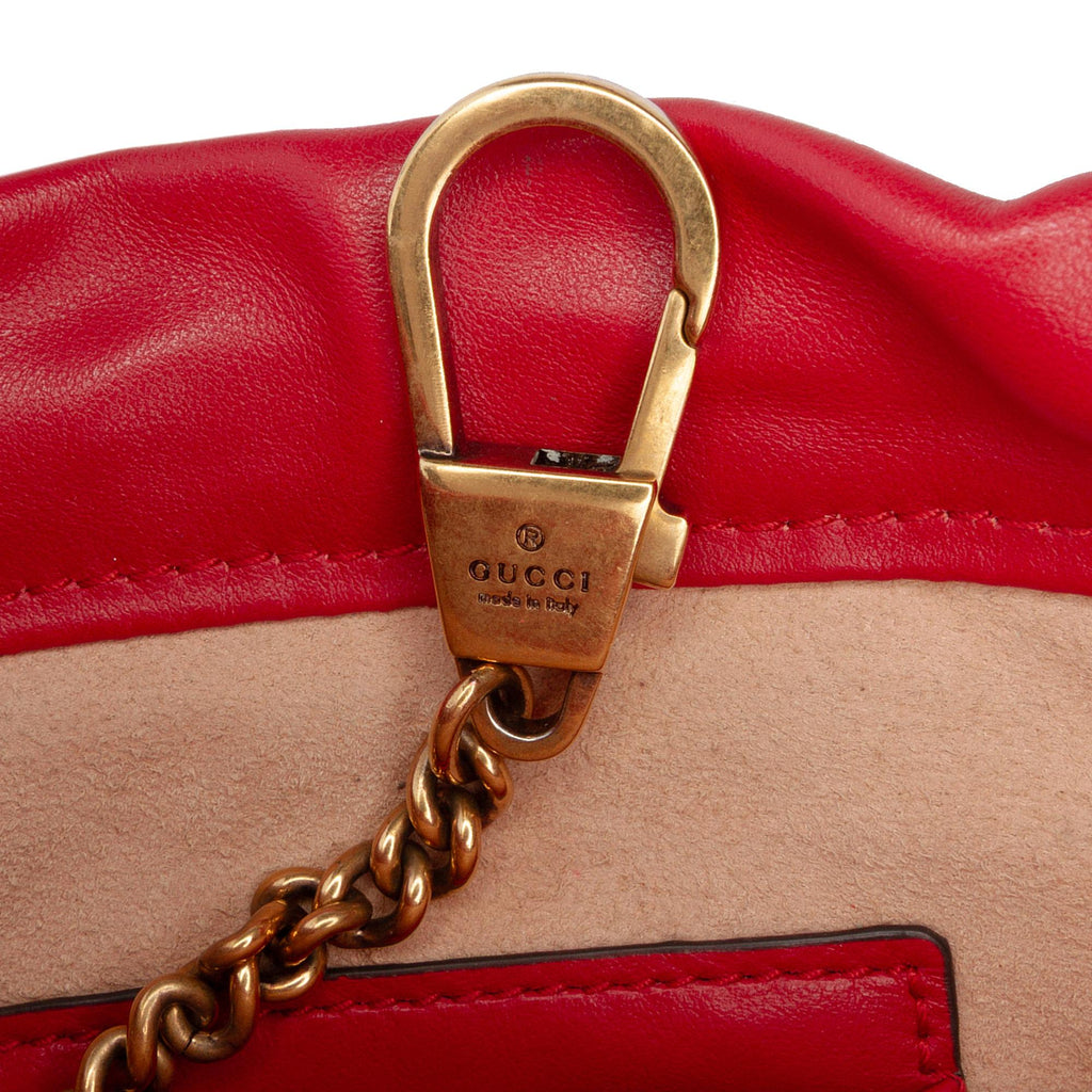 Gucci Small GG Marmont Matelasse Leather Bucket Bag