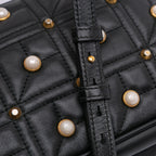 Gucci Small GG Marmont Matelasse Leather Pearl Studded Crossbody