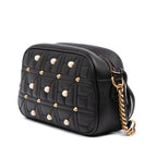 Gucci Small GG Marmont Matelasse Leather Pearl Studded Crossbody