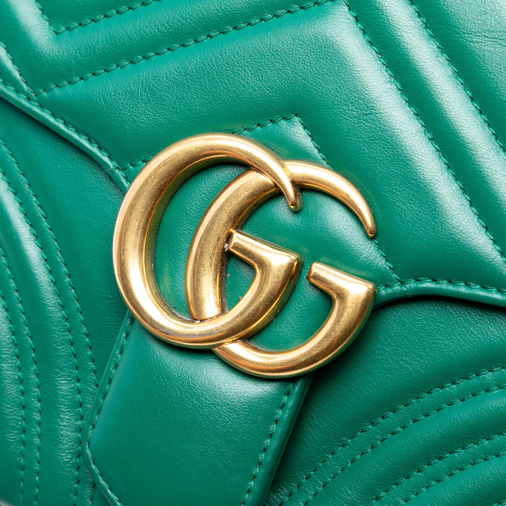 Gucci Small GG Marmont Matelasse Leather Top Handle Bag