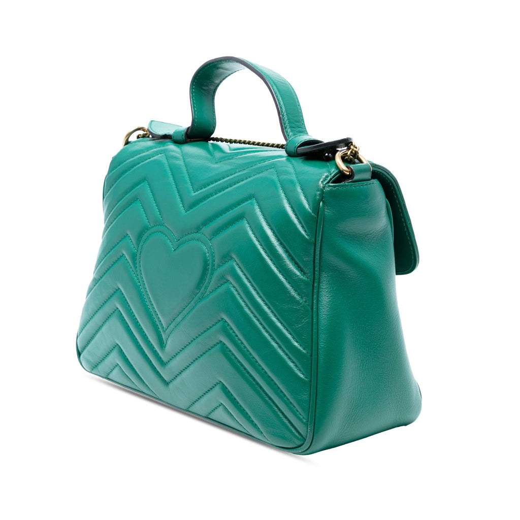Gucci Small GG Marmont Matelasse Leather Top Handle Bag