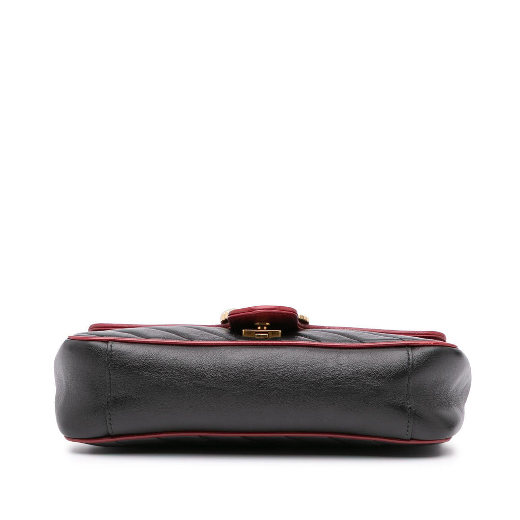 Gucci Small GG Marmont Matelasse  Leather Torchon Flap Crossbody