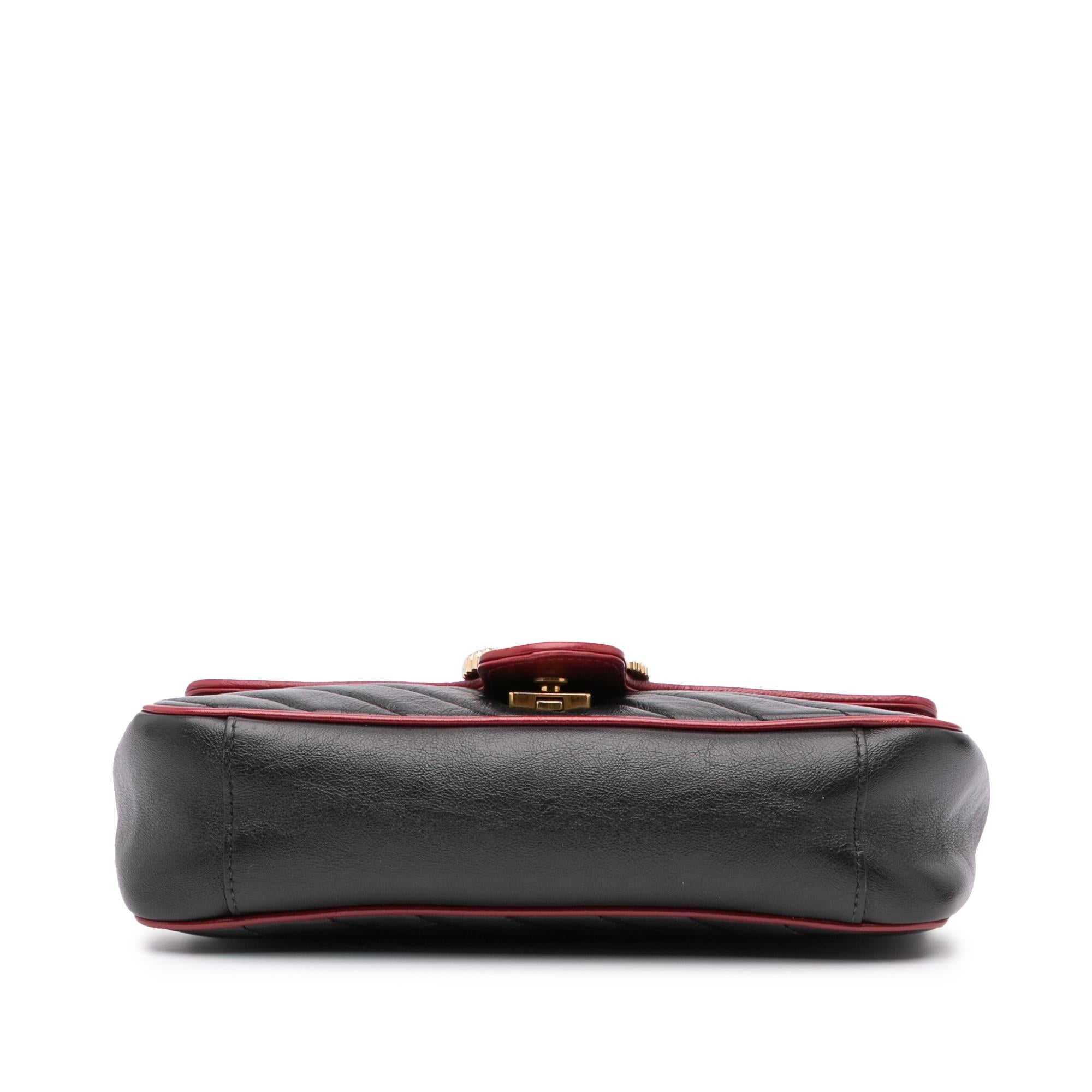 Gucci Small GG Marmont Matelasse  Leather Torchon Flap Crossbody