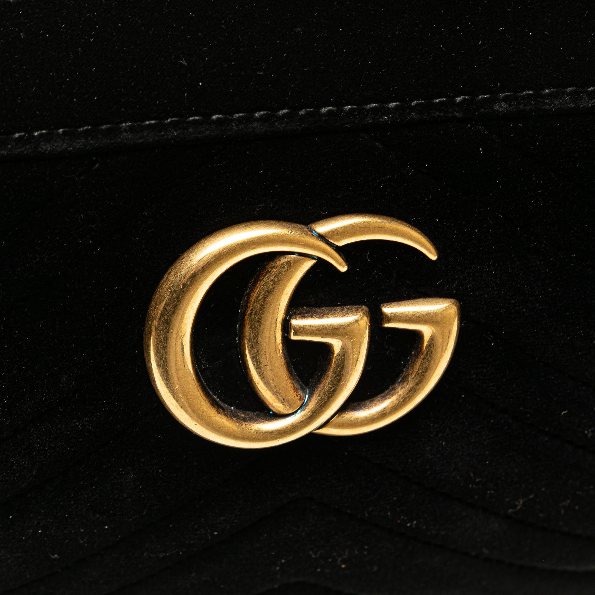 Gucci Small GG Marmont Matelasse Velvet Crossbody