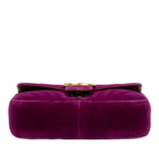 Gucci Small GG Marmont Matelasse Velvet Shoulder Bag