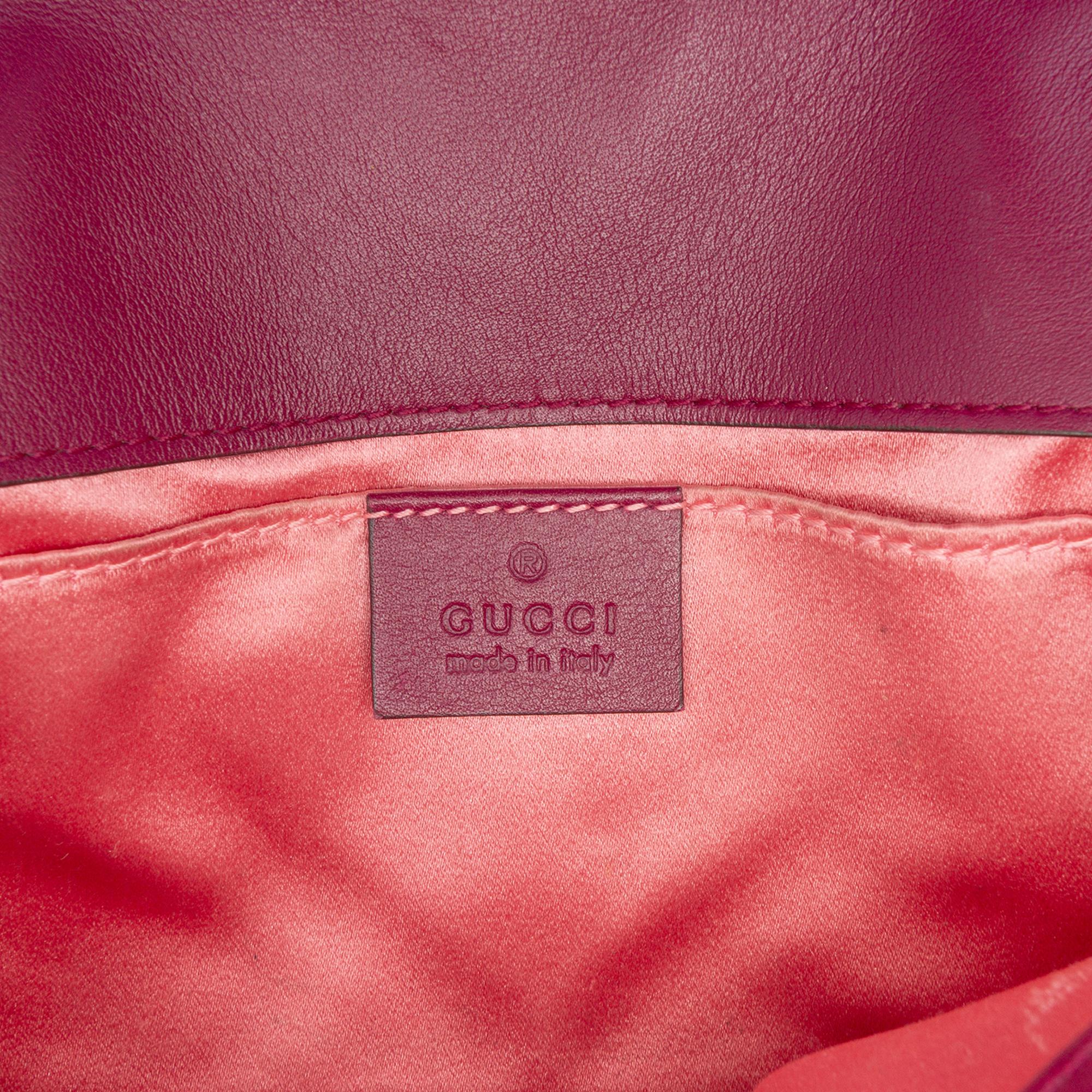Gucci Small GG Marmont Matelasse Velvet Shoulder Bag