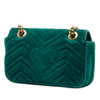 Gucci Small GG Marmont Matelasse Velvet Shoulder Bag